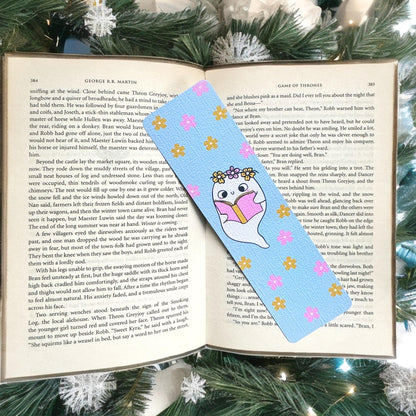 Christmas Holidays Cozy Read Bookmark for Book Lovers two sided ,Ghostie Bookmark, Linen Bookmark, Booklover Gifts, stocking filler