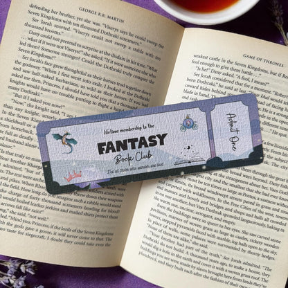 Fantasy Book Club Ticket Bookmark | Fantasy Bookmark | Bookish Bookmark | Dark Romance Book Club Bookmark | Admit One Bookmark