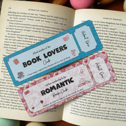 Book Lover Book Club Ticket Bookmark | Book Lover Bookmark | Bookish Bookmark | Book Club Bookmark | Admit One Bookmark Double Sided