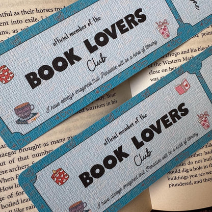 Book Lover Book Club Ticket Bookmark | Book Lover Bookmark | Bookish Bookmark | Book Club Bookmark | Admit One Bookmark Double Sided