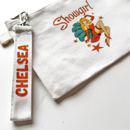Personalized Showgirl Cosmetic Pouch - Swiftie Gift