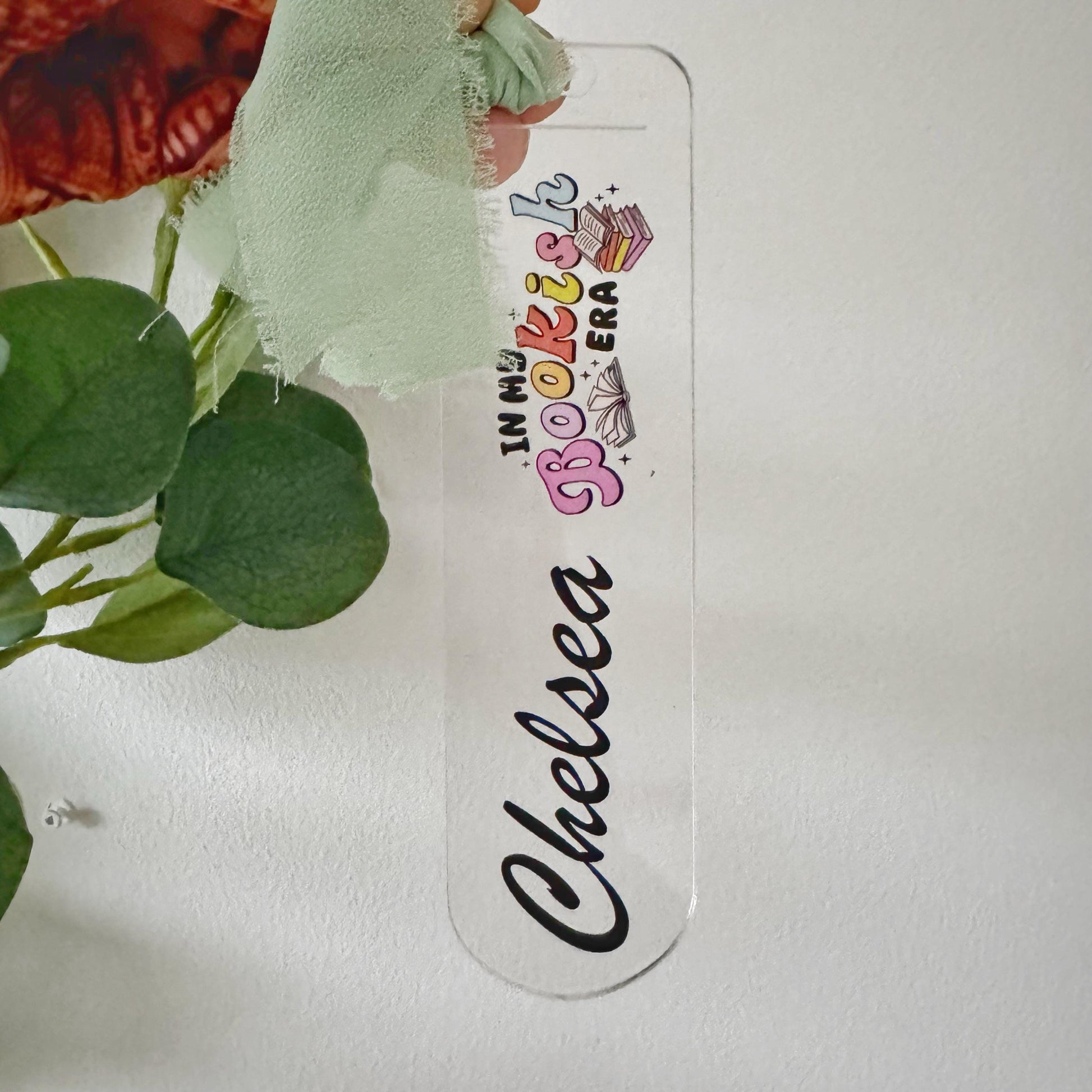 Personalized 'In My Bookish Era' Acrylic Bookmark with Ribbon