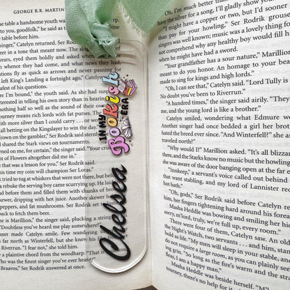 Personalized 'In My Bookish Era' Acrylic Bookmark with Ribbon