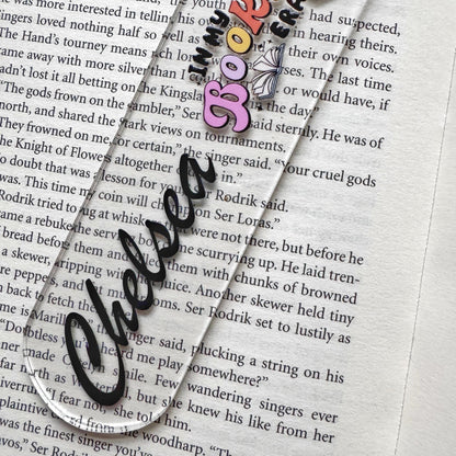 Personalized 'In My Bookish Era' Acrylic Bookmark with Ribbon