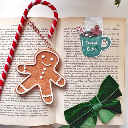 Cocoa Cutie Magnetic Bookmark: hot cocoa lover , Book Lover Gift