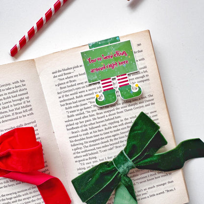 Elf Holiday Magnetic Bookmark: Elfing around booknerd Gift, Book Lover Gift
