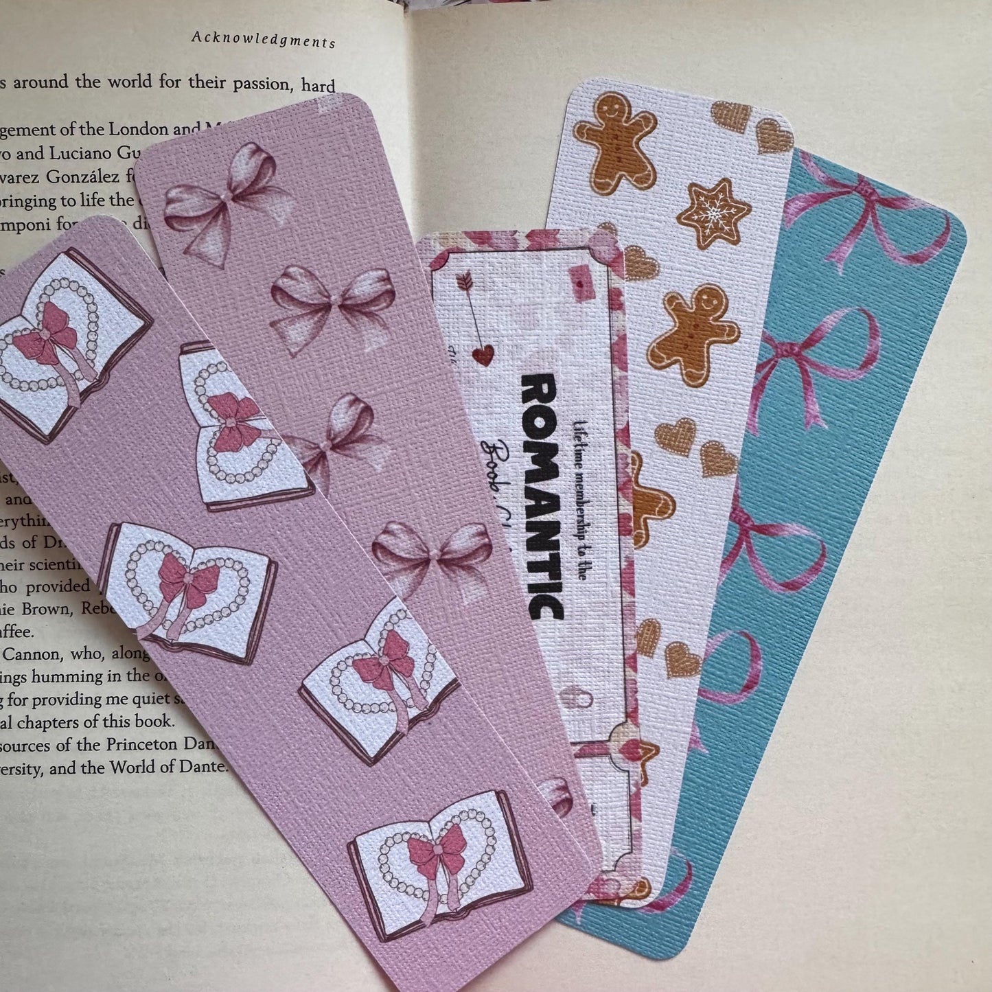 Mystery Bookmark Bundle (5-Pack) | Assorted Designs | Linen Paper Bookmarks