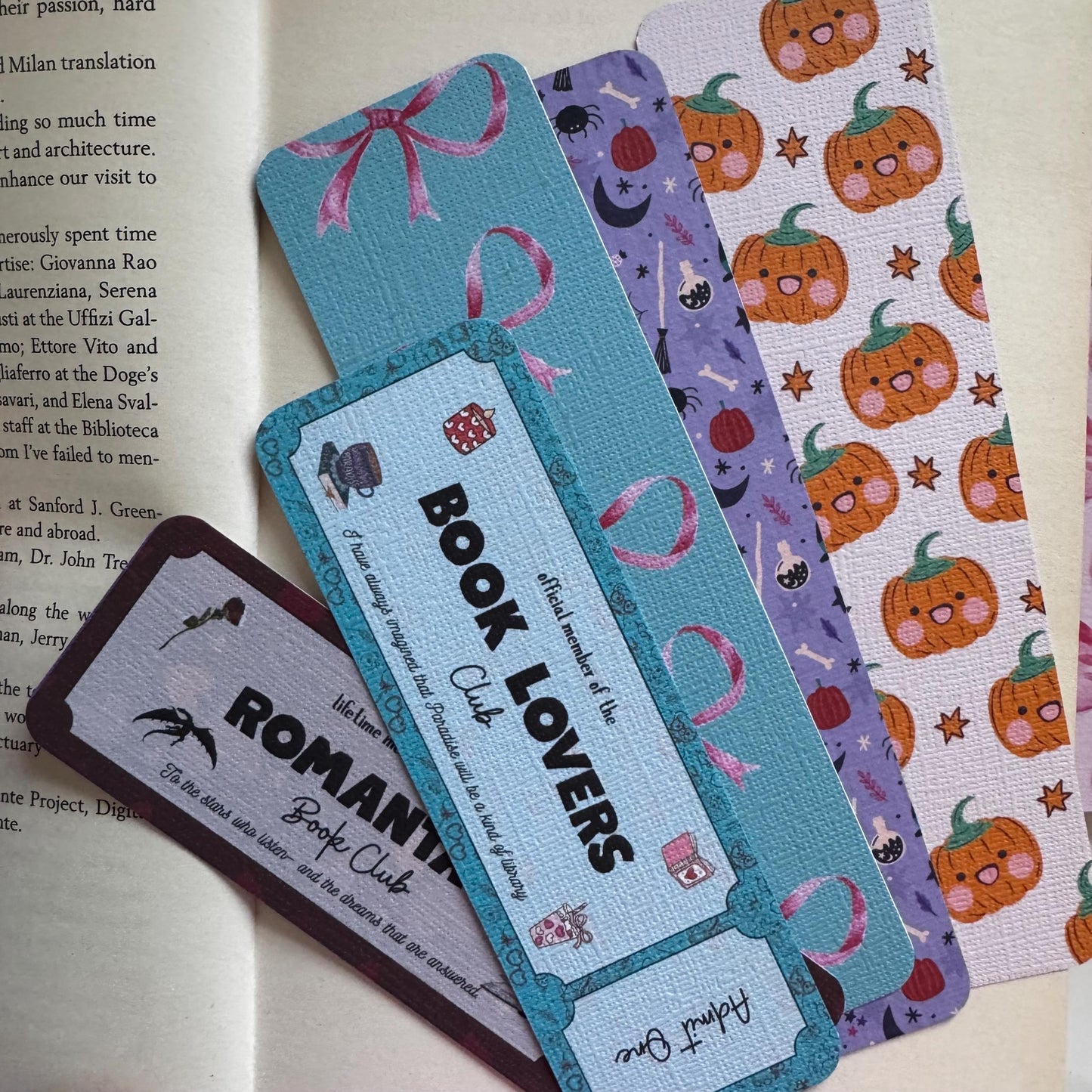 Mystery Bookmark Bundle (5-Pack) | Assorted Designs | Linen Paper Bookmarks