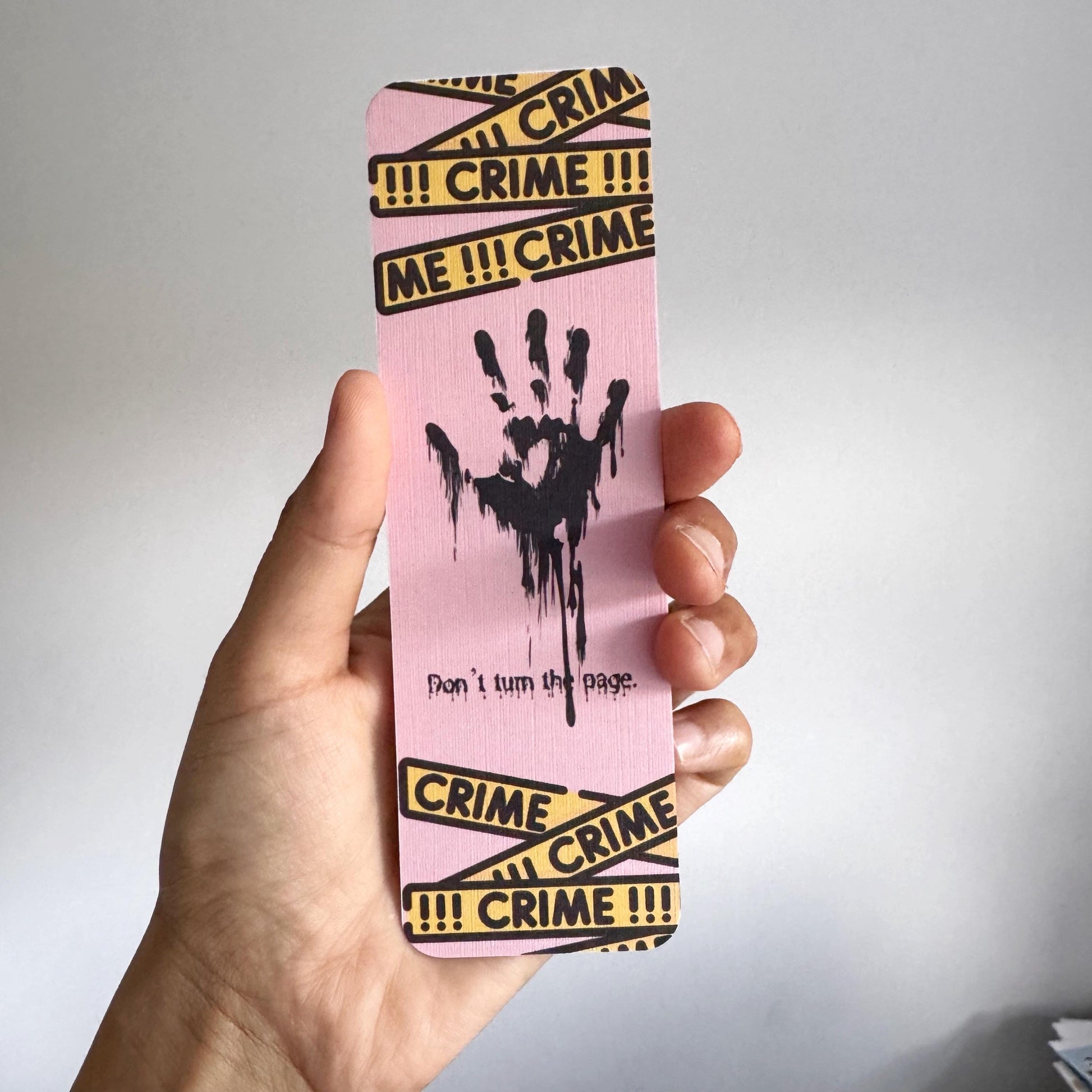 Mystery & Thriller Linen Bookmark – Minimalist Double Sided Bookmark