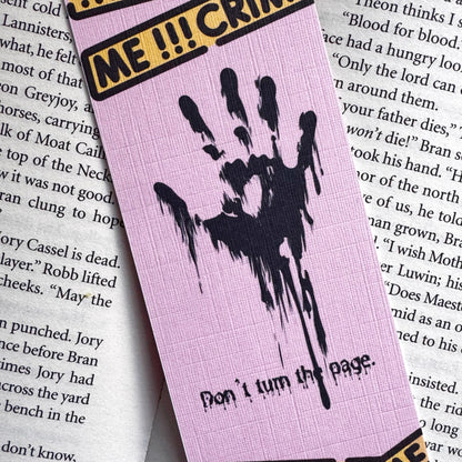 Mystery & Thriller Linen Bookmark – Minimalist Double Sided Bookmark