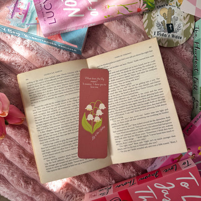 minimalist floral bookmark gift for readers