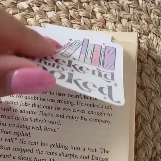 Bookish Weekend Holographic laminated Magnetic bookmark for book lovers, My weekend is fully booked ,Teachers Gift, Bookish Gift,book nerd