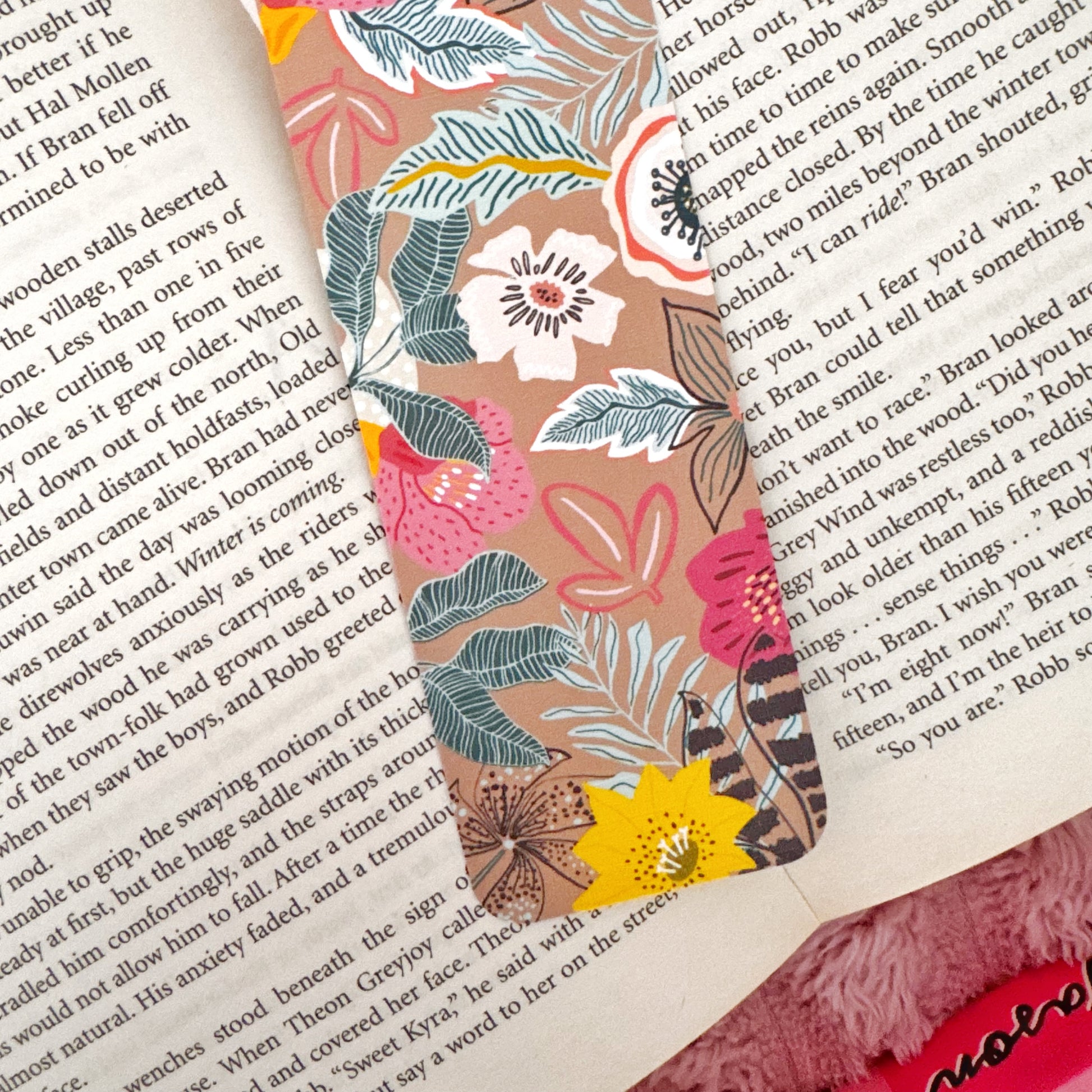 vintage style floral bookmark for book lovers