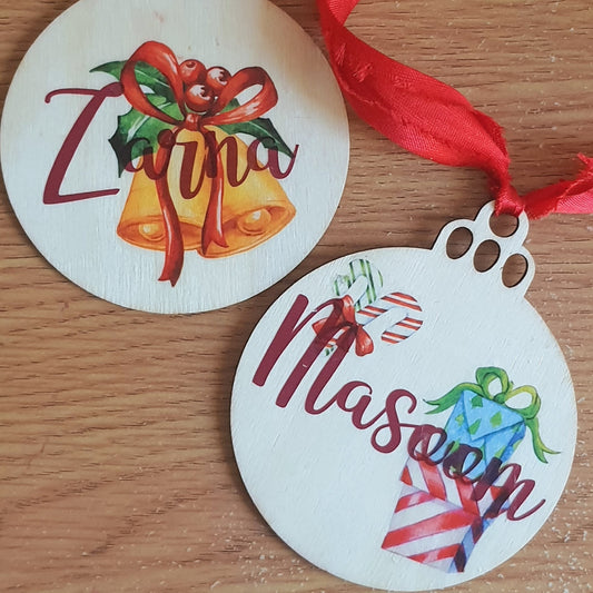 Personalised Christmas name bauble