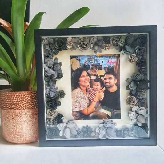 Personalised Photo Flower Box Frames | Flower Frame for Wall Decor or Desk Decor - Handyexpression